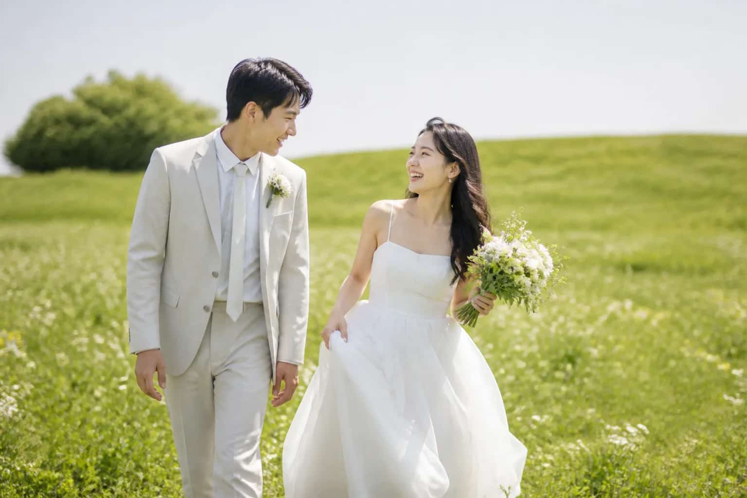 웃음과 햇살을 자연스럽게 모아요 — 웨딩사진 2