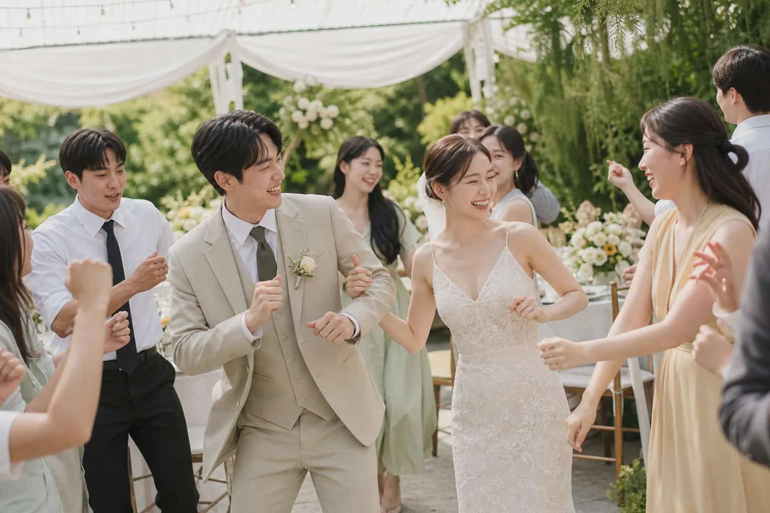 웃음과 햇살을 자연스럽게 모아요 — 웨딩사진 4